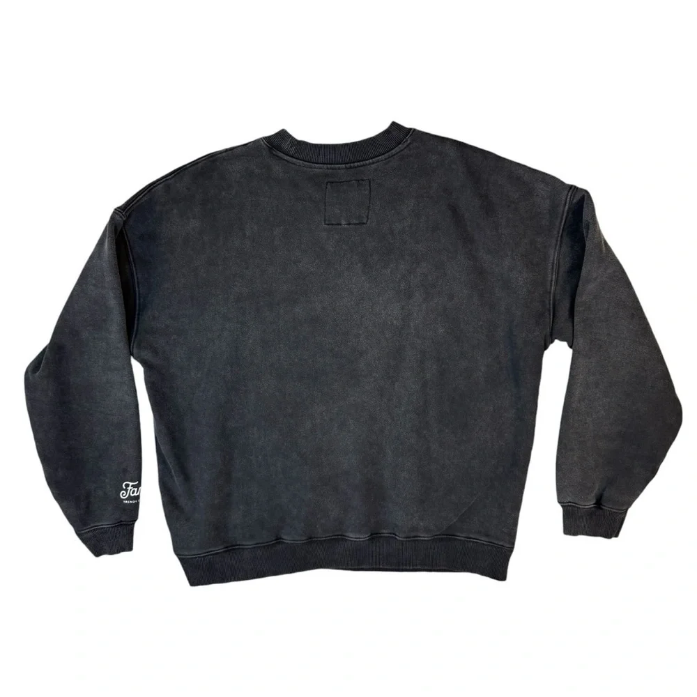 Fan Girl Minnesota Vikings Crewneck Black Heathered Sweatshirt Womens Size XL - Picture 3 of 8
